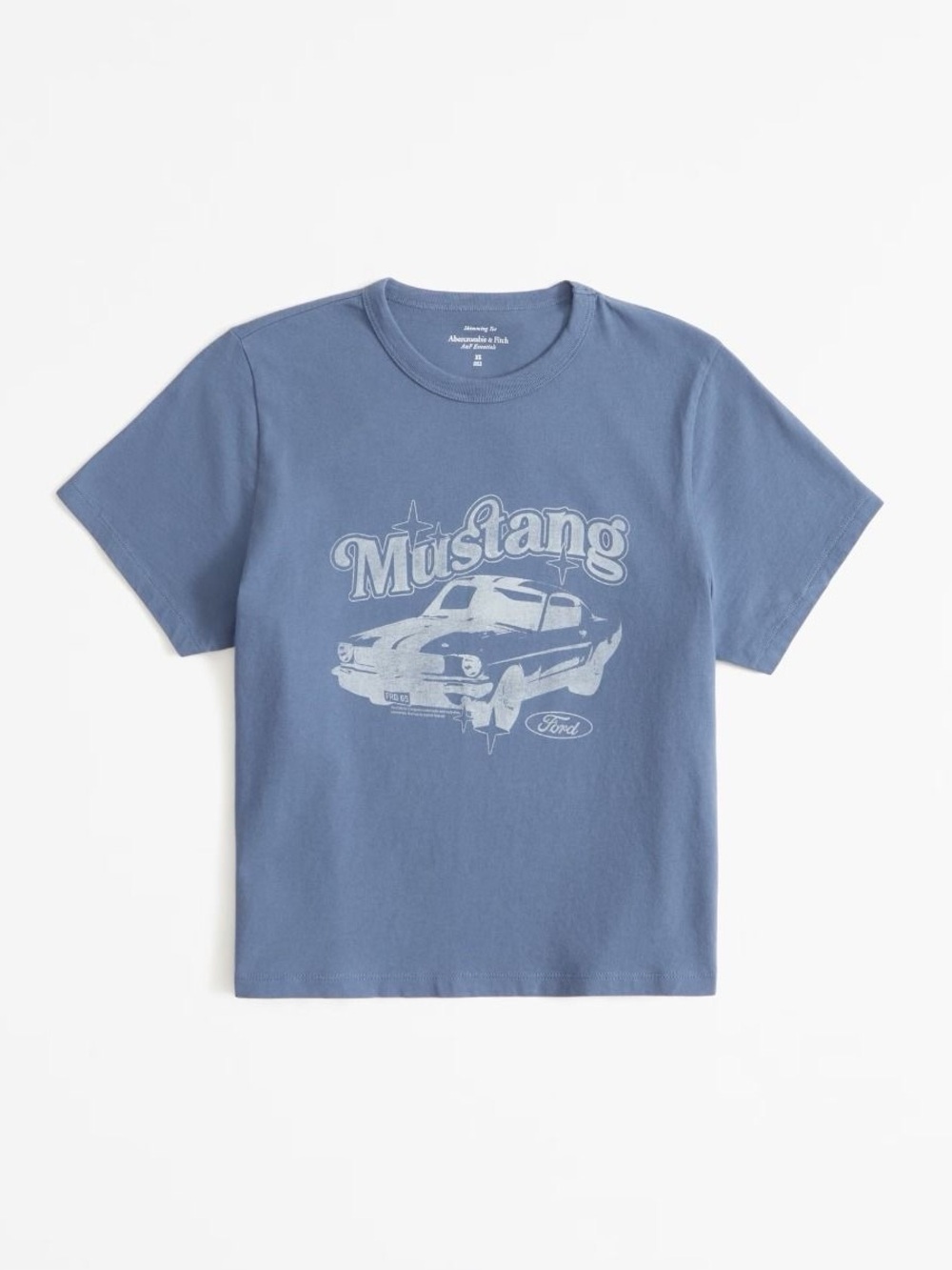 EUC Abercrombie Short-Sleeve Mustang
Graphic Skimming Tee in Blue Size Small
